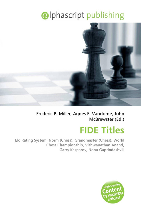 Knjiga FIDE Titles Agnes F. Vandome