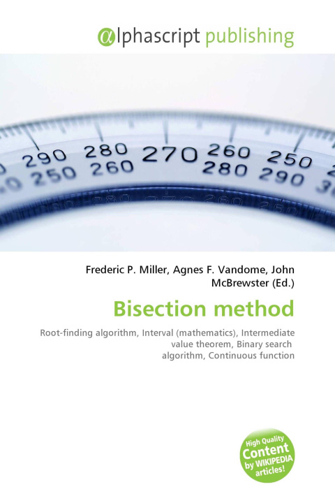 Knjiga Bisection method Agnes F. Vandome