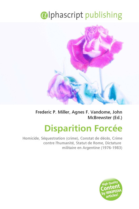 Knjiga Disparition Forcée Agnes F. Vandome