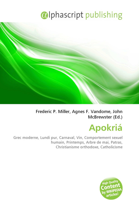 Book Apokriá Agnes F. Vandome