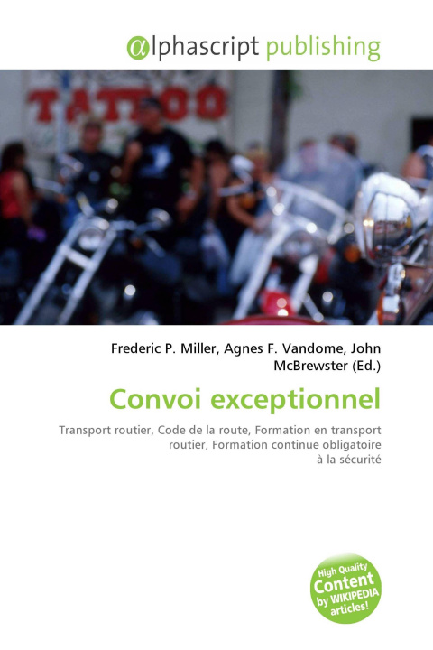 Kniha Convoi exceptionnel Agnes F. Vandome