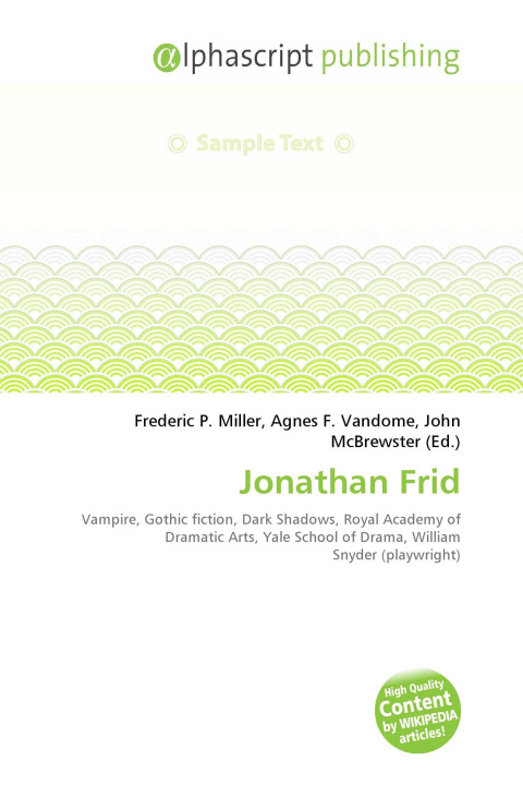 Book Jonathan Frid Agnes F. Vandome