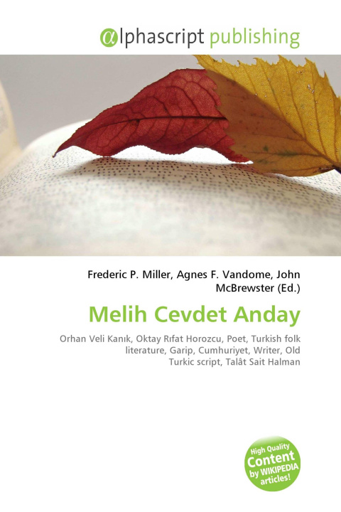 Book Melih Cevdet Anday Agnes F. Vandome