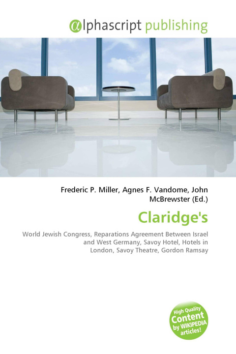 Kniha Claridge's Agnes F. Vandome