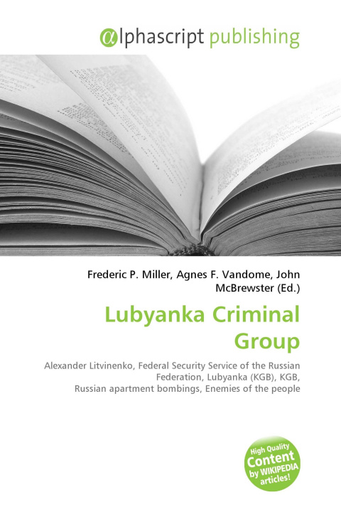 Kniha Lubyanka Criminal Group Agnes F. Vandome