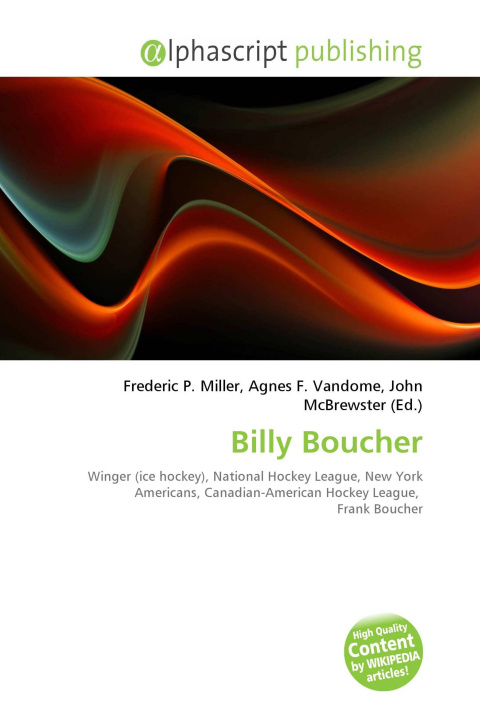 Book Billy Boucher Agnes F. Vandome