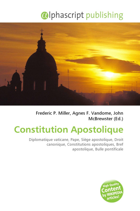 Kniha Constitution Apostolique Agnes F. Vandome