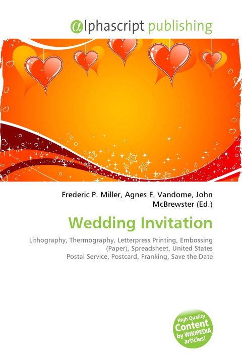 Kniha Wedding Invitation Agnes F. Vandome