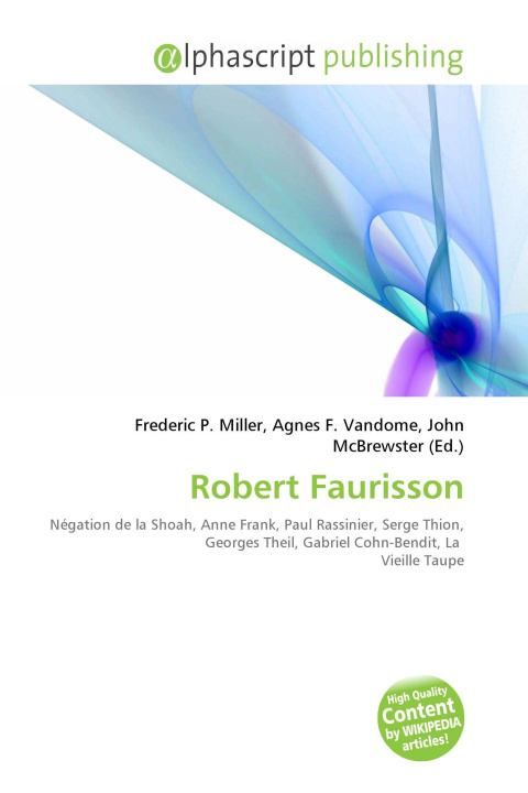 Kniha Robert Faurisson Agnes F. Vandome