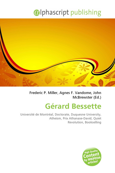 Kniha Gérard Bessette Agnes F. Vandome