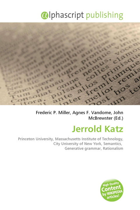 Knjiga Jerrold Katz Agnes F. Vandome