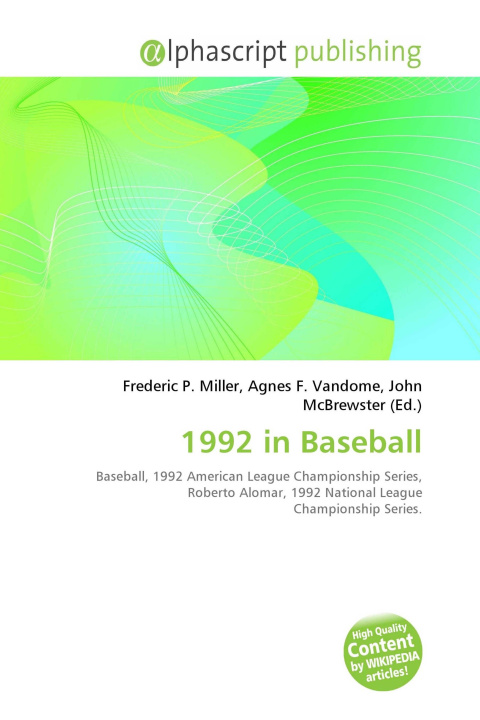 Kniha 1992 in Baseball Agnes F. Vandome
