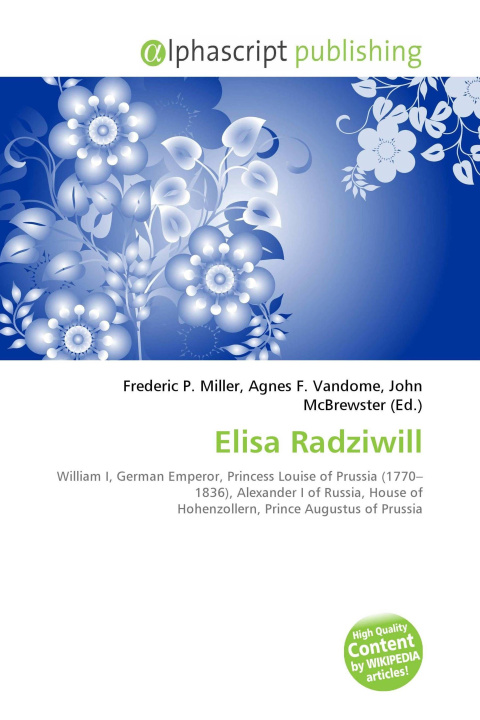 Knjiga Elisa Radziwill Agnes F. Vandome