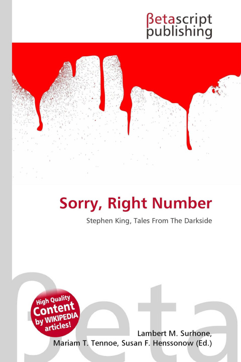 Book Sorry, Right Number Mariam T. Tennoe