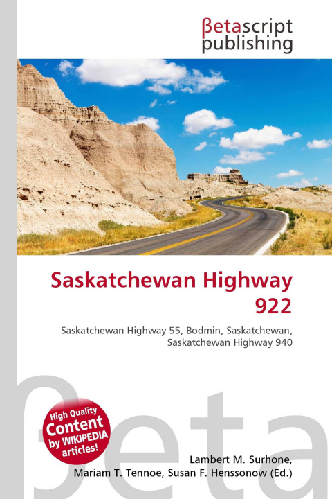 Book Saskatchewan Highway 922 Mariam T. Tennoe