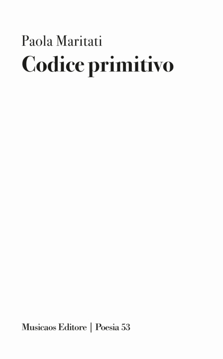 Kniha Codice primitivo Paola Maritati