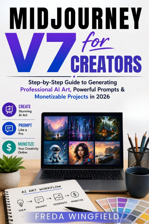 Книга Midjourney V7 for Creators Freda Wingfield