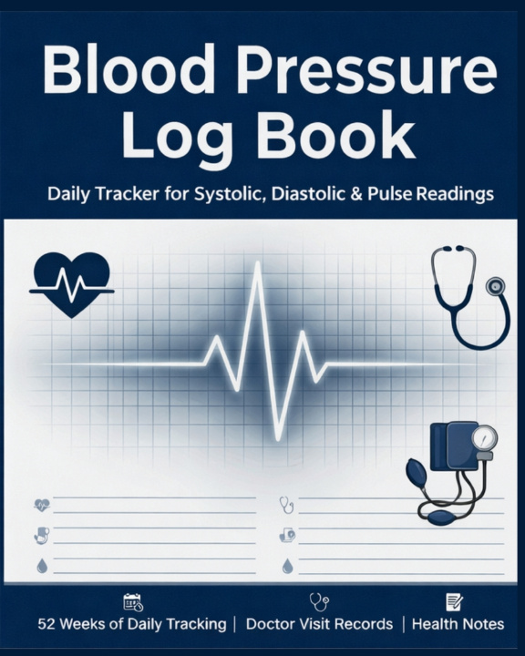 Книга Blood Pressure Log Book Brandon Fowler