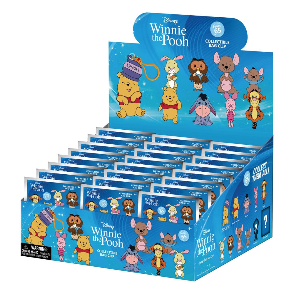 Pisarniški material Winnie the Pooh 3D Foam Bag Clips Series 2 Display (24) 