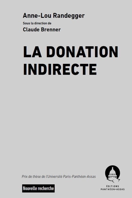Book La donation indirecte Randegger
