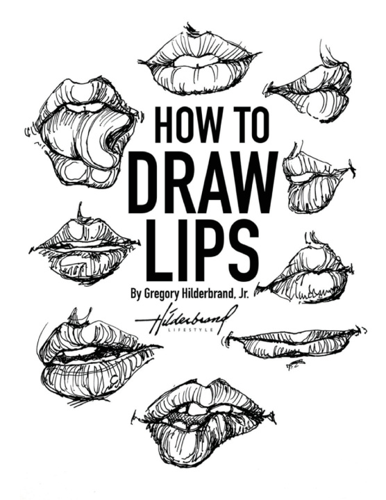 Book How to Draw Lips Gregory Hilderbrand Jr