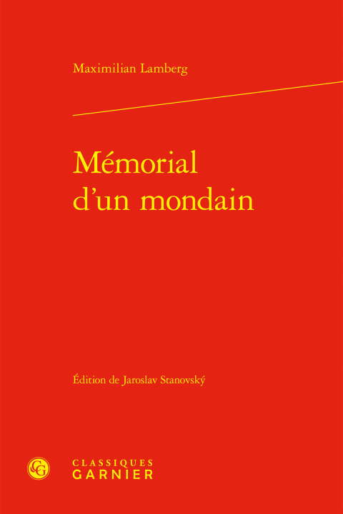 Книга Mémorial d'un mondain Lamberg maximilian