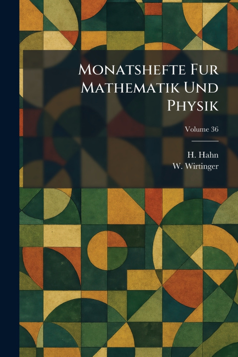 Kniha Monatshefte fur Mathematik und Physik H. Hahn