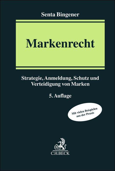 Kniha Markenrecht Senta Bingener