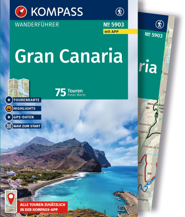 Kniha KOMPASS Wanderführer Gran Canaria, 75 Touren mit Extra-Tourenkarte Peter Mertz