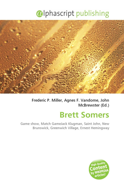 Knjiga Brett Somers Agnes F. Vandome