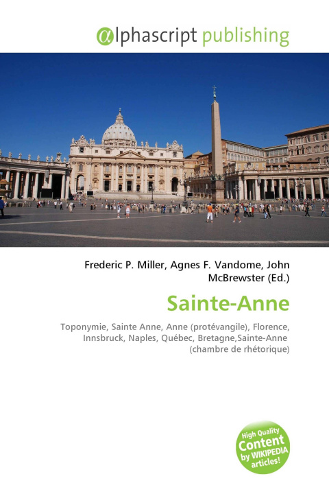 Kniha Sainte-Anne Agnes F. Vandome