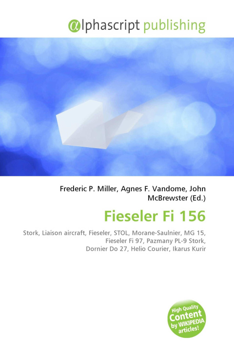 Kniha Fieseler Fi 156 Agnes F. Vandome