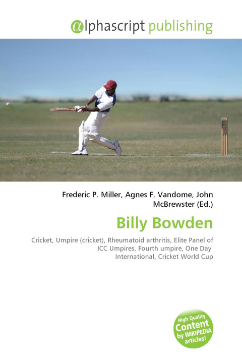 Kniha Billy Bowden Agnes F. Vandome