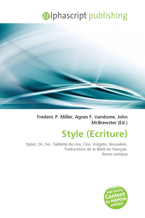 Kniha Style (Ecriture) Agnes F. Vandome