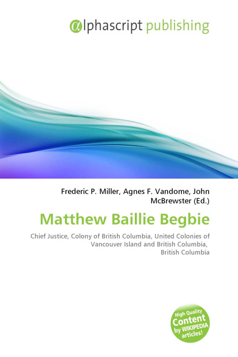 Kniha Matthew Baillie Begbie Agnes F. Vandome