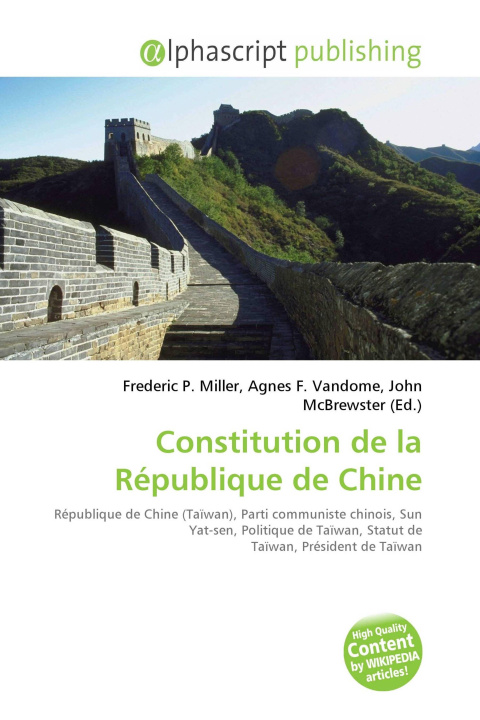 Kniha Constitution de la République de Chine Agnes F. Vandome