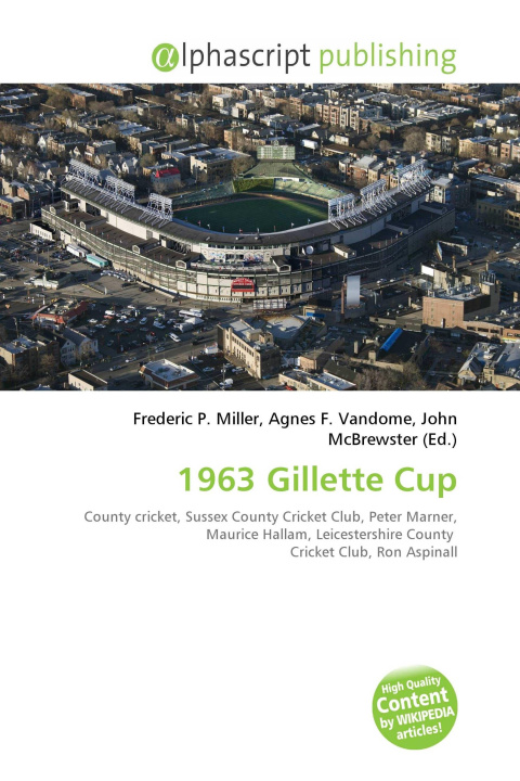 Kniha 1963 Gillette Cup Agnes F. Vandome