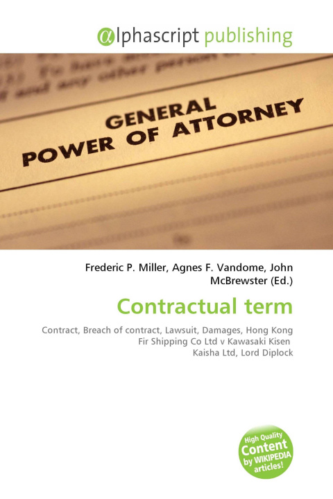Knjiga Contractual term Agnes F. Vandome
