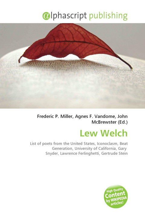 Knjiga Lew Welch Agnes F. Vandome