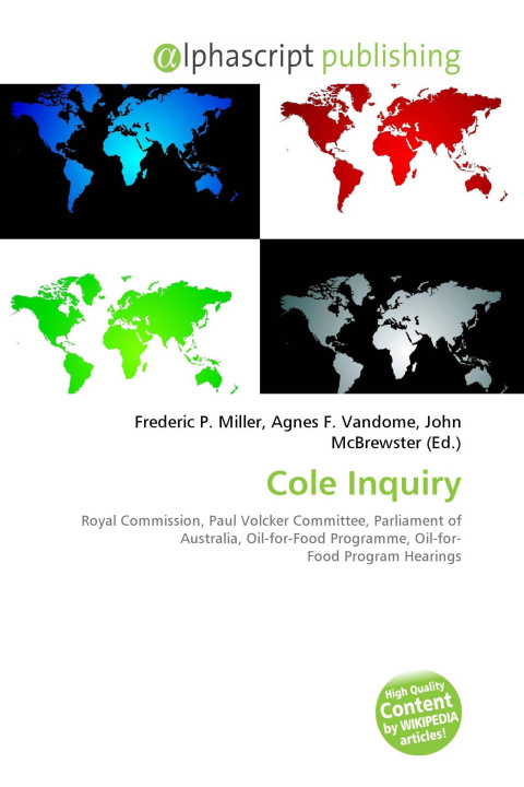 Kniha Cole Inquiry Agnes F. Vandome