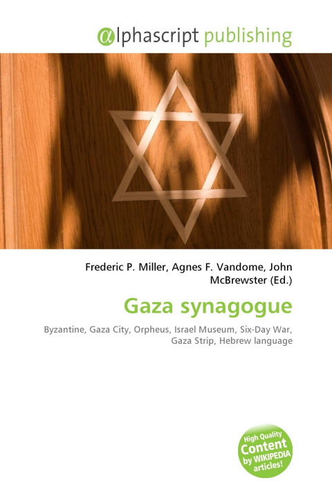 Kniha Gaza synagogue Agnes F. Vandome