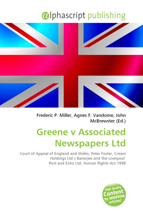 Kniha Greene v Associated Newspapers Ltd Agnes F. Vandome