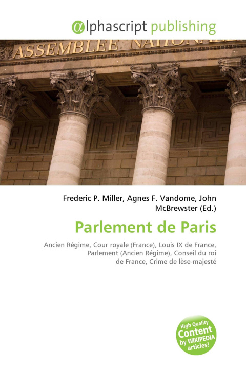Knjiga Parlement de Paris Agnes F. Vandome