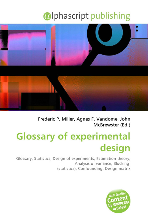 Kniha Glossary of experimental design Agnes F. Vandome