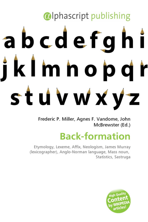 Könyv Back-formation Agnes F. Vandome