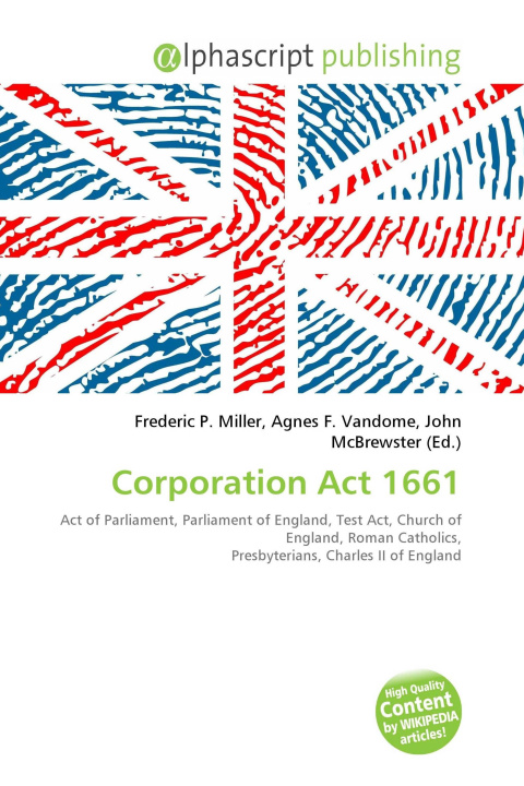 Kniha Corporation Act 1661 Agnes F. Vandome