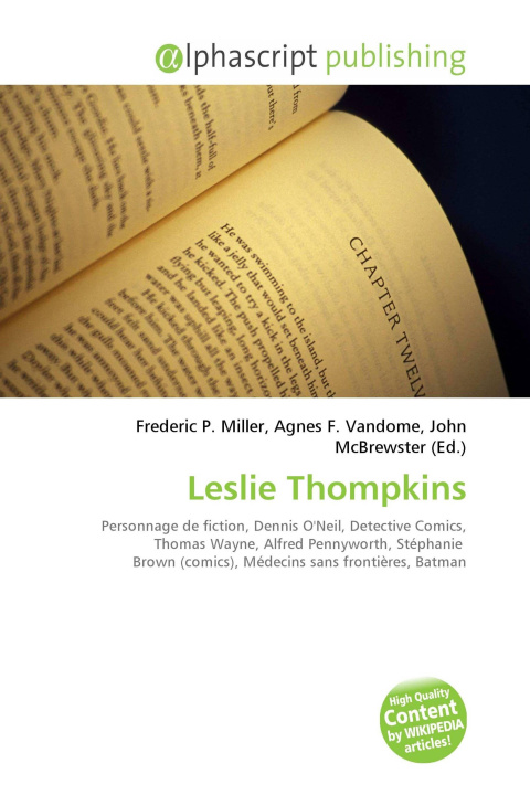 Kniha Leslie Thompkins Agnes F. Vandome