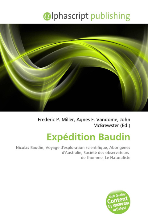Könyv Expédition Baudin Agnes F. Vandome