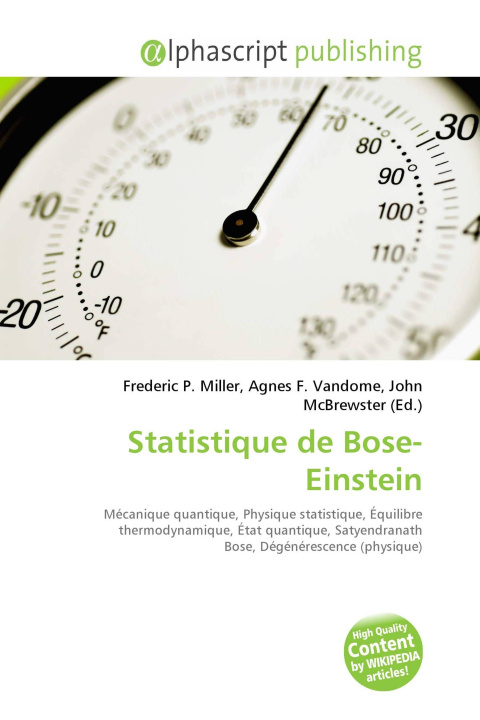 Kniha Statistique de Bose-Einstein Agnes F. Vandome