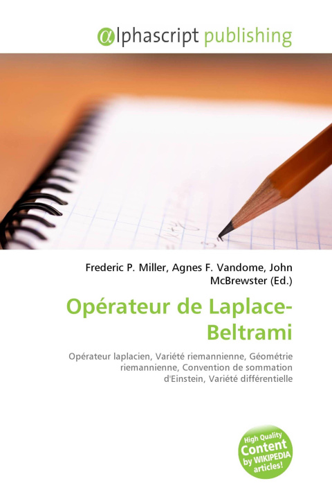 Knjiga Opérateur de Laplace-Beltrami Agnes F. Vandome